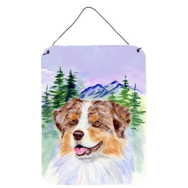 Carolines Treasures SS8001DS1216 Australian Shepherd Aluminium Metal Wall or Door Hanging Prints, 16" x 12", Multicolor