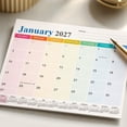 thumbnail image 4 of chaungfeng 2027 Wall Planner Calendar, Year Planner 2027 Wall, 11.8 X 10 Inch Big Assed Calendar, for Home Classroom Office Task Study Reading, 4 of 6