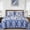 Blue, variant on Patchwork Quilts Size,Reversible Grey Floral Quilt Bedding Set, Handmark Quilt,Lightweight Spring Bedspreads Coverlet Set 3 count for 96" x90"
