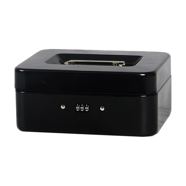 Practical Mini Petty Cash Money Box Stainless Steel Security Lock Lockable Safe Small Fit For House Decoration 3 Size L/XL/XXL ,Easy Installation
