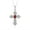 Garnet, variant on Cross Necklace: Gemstone & Diamond Sterling Silver 925 Pendant - 7X5MM Birthstone - 18 Chain Garnet January Birthstone Womens Jewelry Silver Necklace For Women