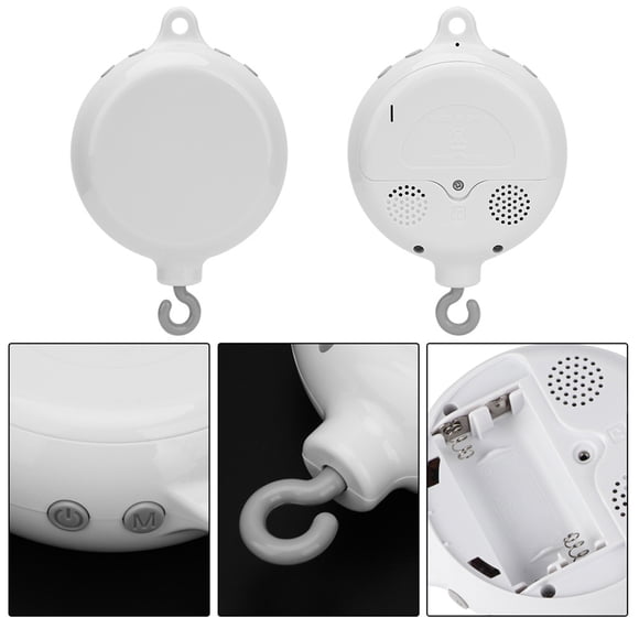 Campana de cuna colgante ANGGREK batería portátil música para bebés 0-36 meses color blanco