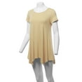 thumbnail image 5 of SSOULM INCH & FIT Women's Round Neck Short Sleeve Asymmetrical Hem Tunic Tank Top. Made in U.S.A, 5 of 5