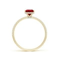 thumbnail image 2 of ANGARA Lab Grown Pear Ruby Hidden Halo Classic Engagement Ring for Women in 14K Yellow Gold (Size-7x5mm) | July Birthstone, Birthday, Anniversary, Jewelry Gift for Women | Lab-Grown Ruby Ring, 2 of 7