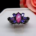 thumbnail image 3 of Logan Butterfly Promise Ring for Women Pink Fire Opal Purple Cz Ginger Lyne Collection, 3 of 5