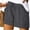 *Dark Gray, variant on Women's Drawstring Elastic Waist Shorts with Pockets ,Solid Color Casual Summer Shorts Pink,Women's Plus M