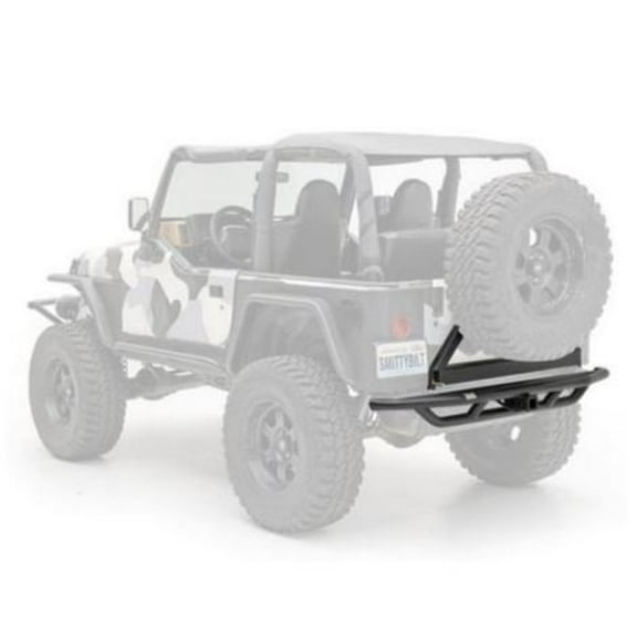 Smittybilt SRC Rear Bumper and Tire Carrier with Receiver Hitch (Black) - 76621