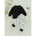 thumbnail image 4 of Bagilaanoe 2Pcs Toddler Baby Girl Boy Long Pants Set Print Long Sleeve Sweatshirt Pullover Tops+ Trousers 6M 12M 18M 24M 3T Kids Casual Sweatsuit, 4 of 8