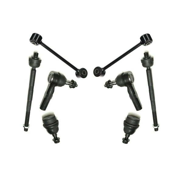 8 Pc Front Steering & Suspension Kit Inner & Outer Tie Rod Ends Lower Ball Joints Sway Bar End Links Fits select: 2005-2010 JEEP GRAND CHEROKEE, 2006-2010 JEEP COMMANDER