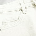 thumbnail image 3 of XMMSWDLA Women's High Waisted Ripped Stretchy Denim Hot Short Summer Jean Shorts White Mom Shorts, 3 of 5