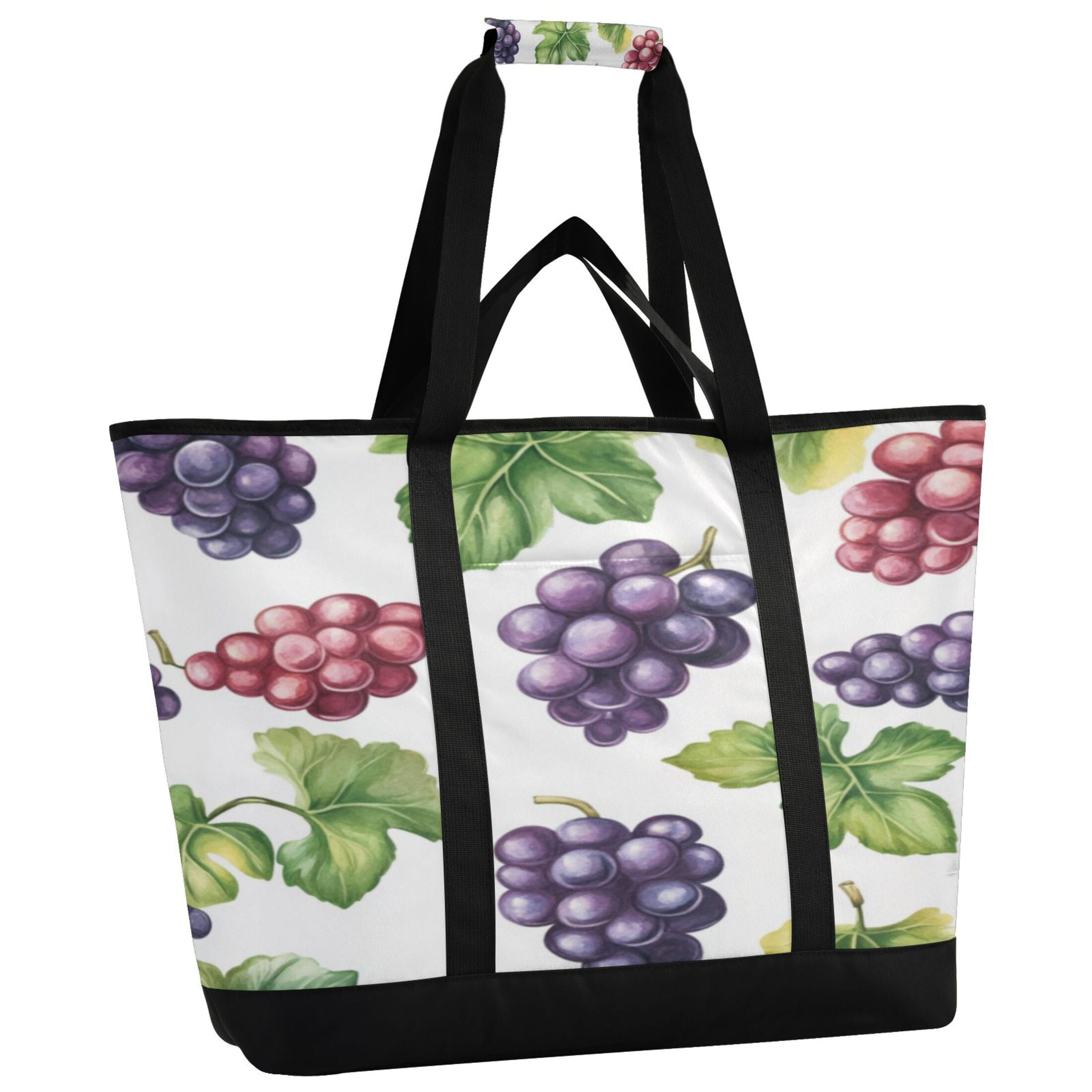 Large Hand-held Ice Pack Picnic Bag Insulation and Refrigeration Suitable for Shopping Picnics and Camping Cartoon Grape