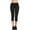 Black, variant on Women's Knee Length Capri Leggings with Pockets High Waisted Workout Exercise Yoga Pants, Black Small, 1 Pack