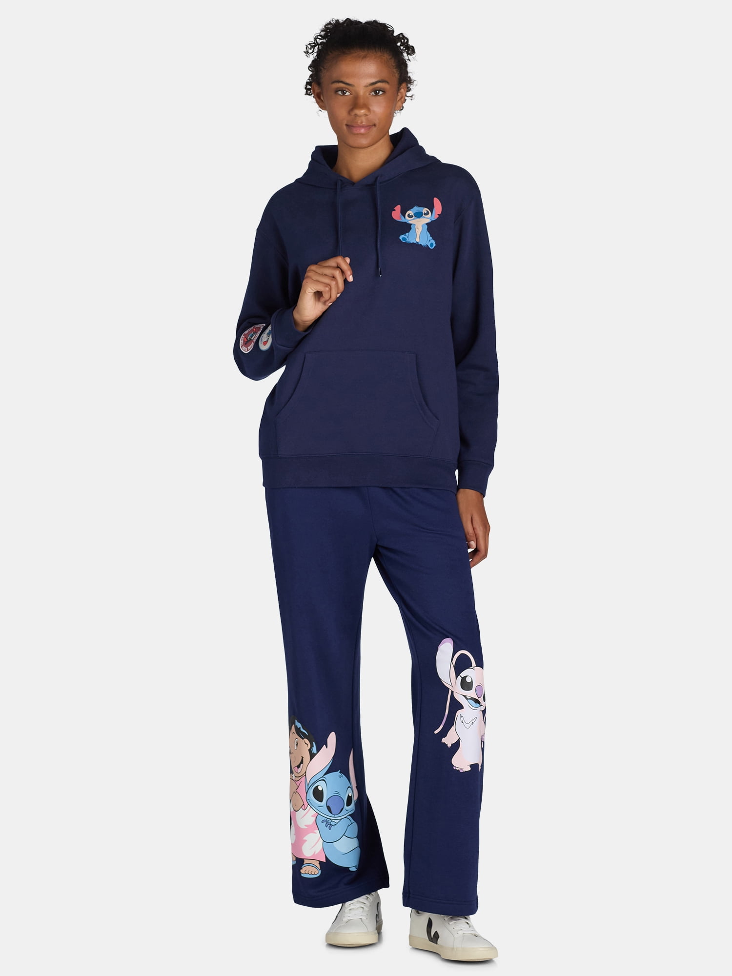 Stitch Chenille Graphic Hoodie, Womens