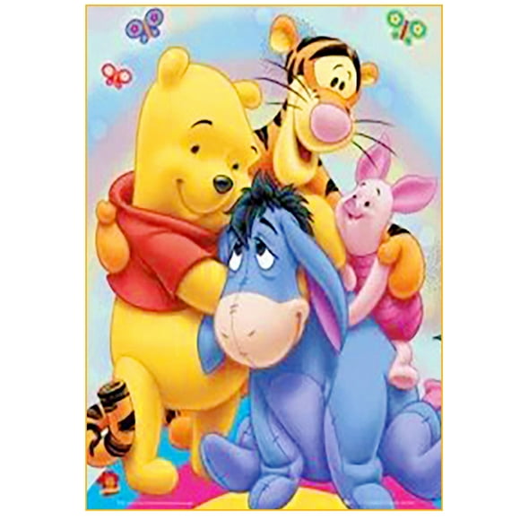 Zshan (40x30cm) Winnie the Pooh 5D Diamond Painting Kit for Adult, DIY Full Rhinestone Diamond Painting Set for Kids, Round Stone Diamond Art for Home/Decor/Christmas