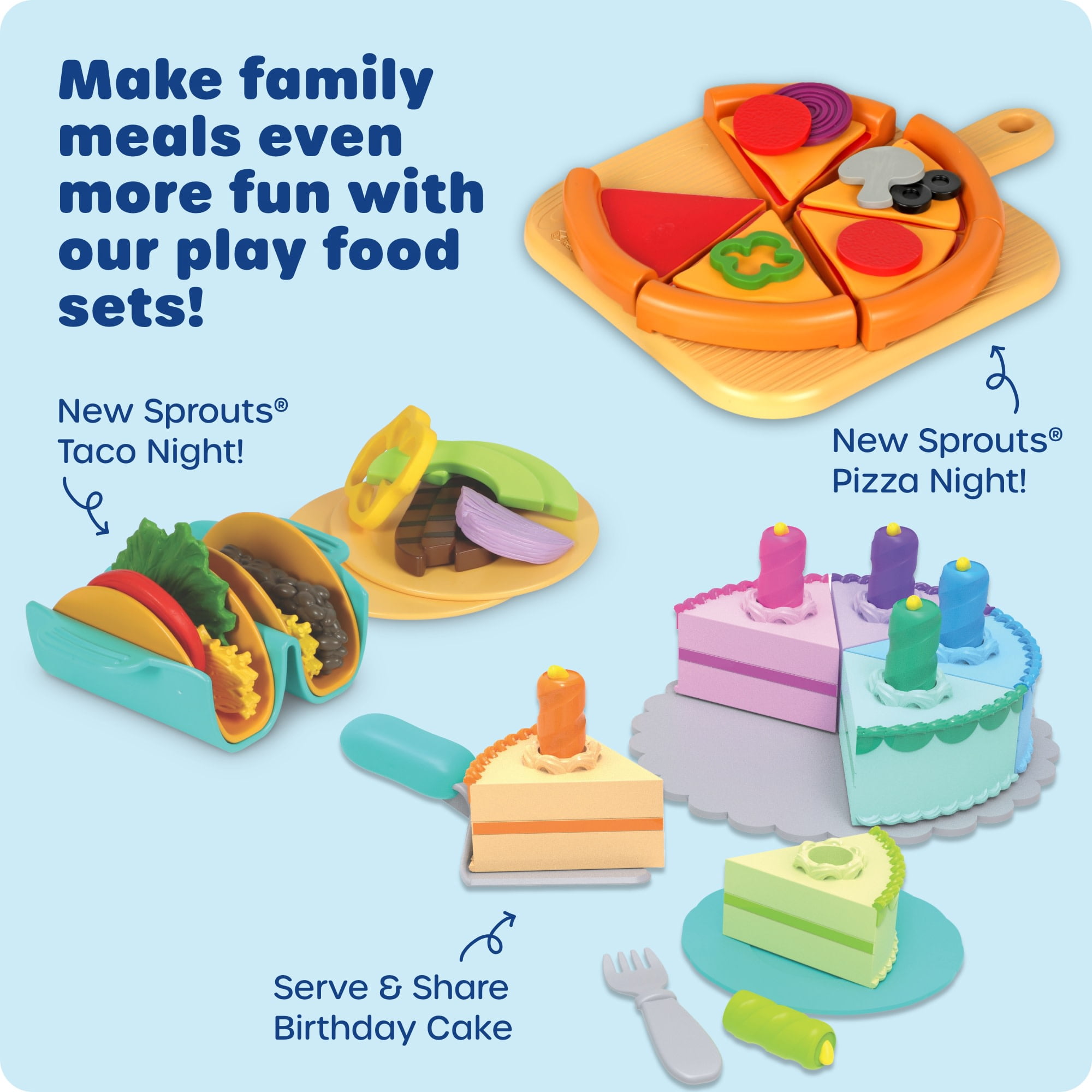 Learning Resources New Sprouts Pizza Night - Imaginative Play Food