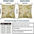 thumbnail image 5 of Vintage Floral Bird Pillow Covers 20x20 Inch Set of 2 Mustard Yellow Brown Flowers Leaves Decorative Throw Pillows For Couch Chinoiserie Square Pillow Cases Home Decor For Sofa Bed Porch Room Outdoor, 5 of 6