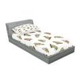 thumbnail image 2 of Ambesonne Animal Fitted Sheet & Pillow Sham Set, Koala Pattern, Twinxl, White Grey, 2 of 2
