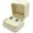 Honey-Cream, variant on 1 Qty - Soft-Touch Single Ring Honey-Cream Jewelry Box - Plush Faux Leather - Sales / Display / Gifts