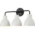 thumbnail image 4 of Nuvo 60/6786 3-Light Sloan Vanity Fixture, Matte Black Finish with White Shade, 4 of 4