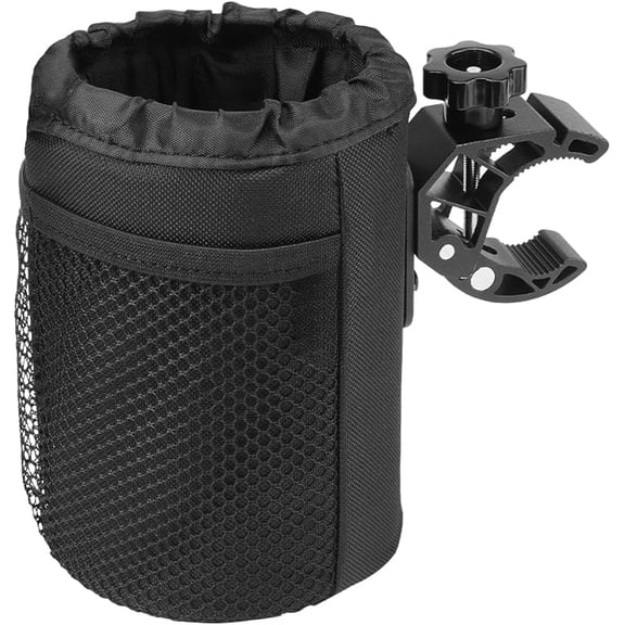 Motorcycle Cup Holder, Oxford Fabric Motorcycle Drink Holder with 0.6"-1.5" Alligator Clamp, Universal Water Bottle Cup Accessories for Bike, ATV/UTV, Scooter, Boat, Walker