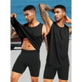 thumbnail image 2 of [4 Pack] Cadmus Men's Sleeveless Muscle Shirts Dry Fit Gym Workout Tank Top,Large, 2 of 5