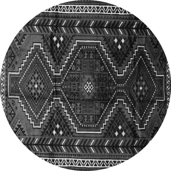 Ahgly Company Indoor Round Persian Gray Traditional Area Rugs, 7' Round