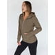thumbnail image 5 of Sudaderas con Capucha y Cremallera para Mujer, Chaquetas de Forro , Sudaderas de Gran Tamaño, Conjuntos de Moda de Otoño, Suéteres, Ropa de Invierno. Color Café S, 5 of 10