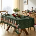 thumbnail image 2 of Christmas Nutcracker Border 60 x 102 Inch Rectangle Fabric Tablecloth, Hunter Green Holiday Table Cover for Dinner Party and Banquet, 2 of 8