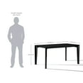 thumbnail image 2 of Wenge in Ash Veneer MDF Wood 6-Person Rectangle Dining Table with Rubberwood Legs, 2 of 10