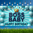 thumbnail image 7 of Polka Dot Balloons Birthday Banner Crown Boss Baby for Baby Party Kids Celebration Indoor Decoration, 7 of 7