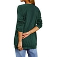 thumbnail image 3 of TWZH Womens Dandelion Graphic Pure Pullover Crewneck Long Sleeve Top, 3 of 6