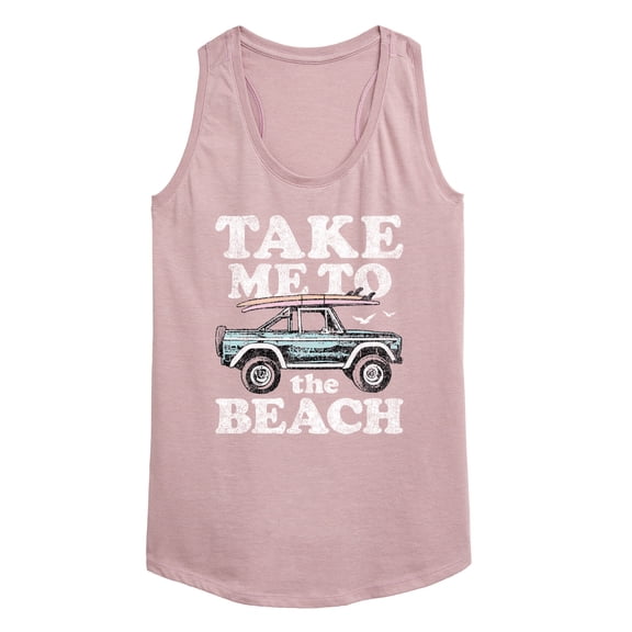Instant Message - Take Me to the Beach Women's Graphic Racerback Tank