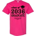 thumbnail image 3 of Inktastic Class of 2036 Graduate with Graduation Cap T-Shirt, 3 of 5