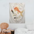 thumbnail image 3 of ONETECH  Animal Tapestry, Traditional Koi Carps Spots Oriental Items Representing Love Nautical Theme, Wall Hanging for Bedroom Living Room Dorm Decor, Orange Beige, 3 of 7