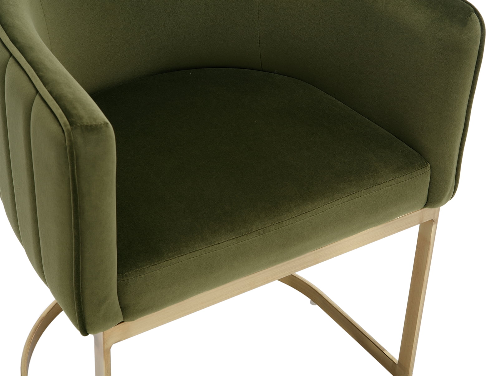 Dayalane Modern Barrel Dining Chairs Set of 2, Velvet Upholstered Kitchen snd Dining Room Side Chairs, Comfy Armchair with Metal Frame for Dining Room Living Room Bedroom Cafe, Green