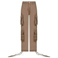 thumbnail image 6 of Utoimkio Women's Straight Leg Cargo Pants Summer Casual Loose Lounge Pants for Women with Pockets, 6 of 7