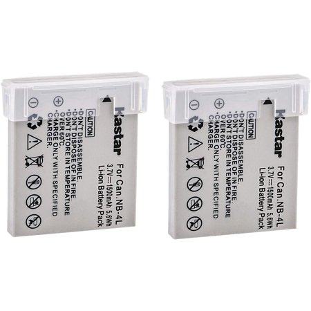 NB-4L y 2-Pack Replacement for Canon PowerShot SD30, SD40, SD200, SD300, SD400 SD430 SD450, SD600 SD630,