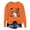 Orange, variant on Halloween Sweatshirt for Women Sweatshirt Casual Long Sleeve Graphic Tee Crewneck Pullover Top for Women Hoodless Style White XXL