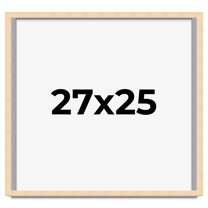 27x25 Frame Beige Real Wood Picture Frame Width 0.75 inches | Interior Frame Depth 0.5 inches |