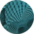 thumbnail image 1 of Ahgly Company Tapis Rond Lavable en Machine Intérieur Transitionnel Turquoise Foncé Vert, 3 Pieds Rond, 1 of 7