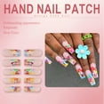 thumbnail image 5 of RAGUPEL 24Pcs Glue on Nails for Women,Colorful Patterns Press on Nails Square,Bright Surface Fake Nails with Designs,Press on Nails Long for Photography,Red Carpet and Stage,Style1, 5 of 7