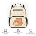 thumbnail image 6 of Uorisanigo Bear Dessert Kids Backpack for Ages 6-8 Preschool, Breathable Large Capacity Rucksack with Padded Shoulder Straps, Perfect for Daily School Use, 6 of 7