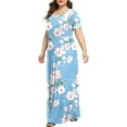 thumbnail image 3 of WUJINXIA Women's Summer Plus Size 2X to 6X Maxi Loose Dress with Pockets, 3 of 7