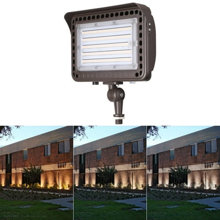 

LEONLITE 100W LED Flood Light Outdoor Adjustable Knuckle Mount 1000W Equivalent IP65 3000K/4000K/5000K Selectable 100-277V Commercial LED Flood Lights for Yard Garden Garage