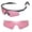 Pink - Non Polarized + Black Nosepad, variant on Walleva Ice Blue Polarized Lenses And Black Earsocks For Oakley M Frame Hybrid Sunglasses