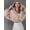 Beige, variant on MSJUHEG Zip Up Hoodie Women Plain Hoodies Comfort Hoodie Sweatershirt Coat Full Zip Oversized Hoodie Travel Hoodie Hoodies for Men and Women Sweatshirt for Women Beige L