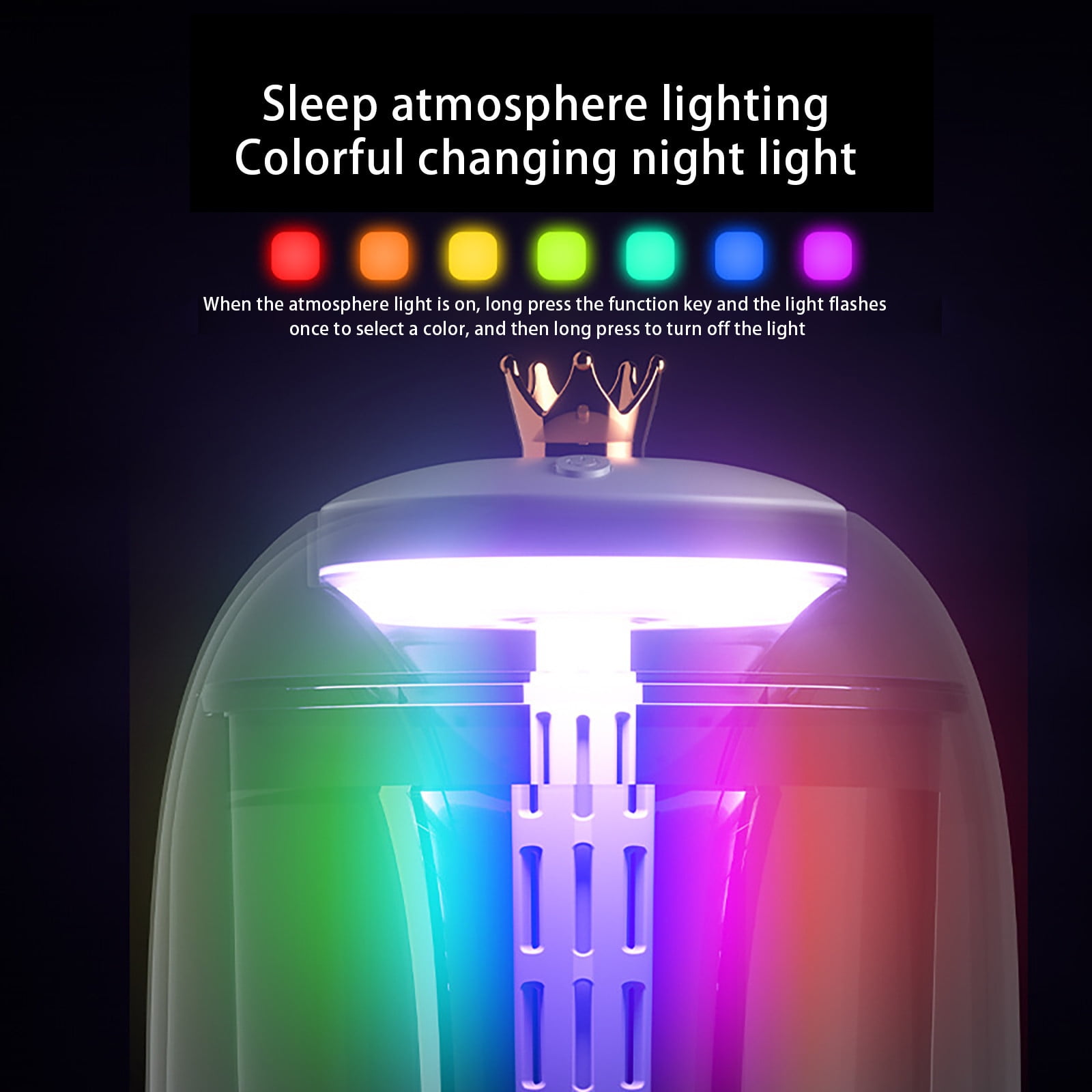RAPOBRIX Ultrasonic Cool Mist Humidifier - Creative Quiet Portable Desktop USB with Color Lights for Home/Baby