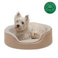 thumbnail image 4 of FurHaven Pet Products Faux Sheepskin & Suede Oval Pet Bed for Dogs & Cats - Clay, Medium, 4 of 10