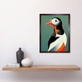 thumbnail image 2 of Bright Bold Colourful Atlantic Puffin Bird Portrait Art Print Framed Poster Wall Decor 12x16 inch, 2 of 5