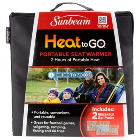 Sunbeam SSGP900-35 Heat to Go Portable Warming Stadium Seat, Black